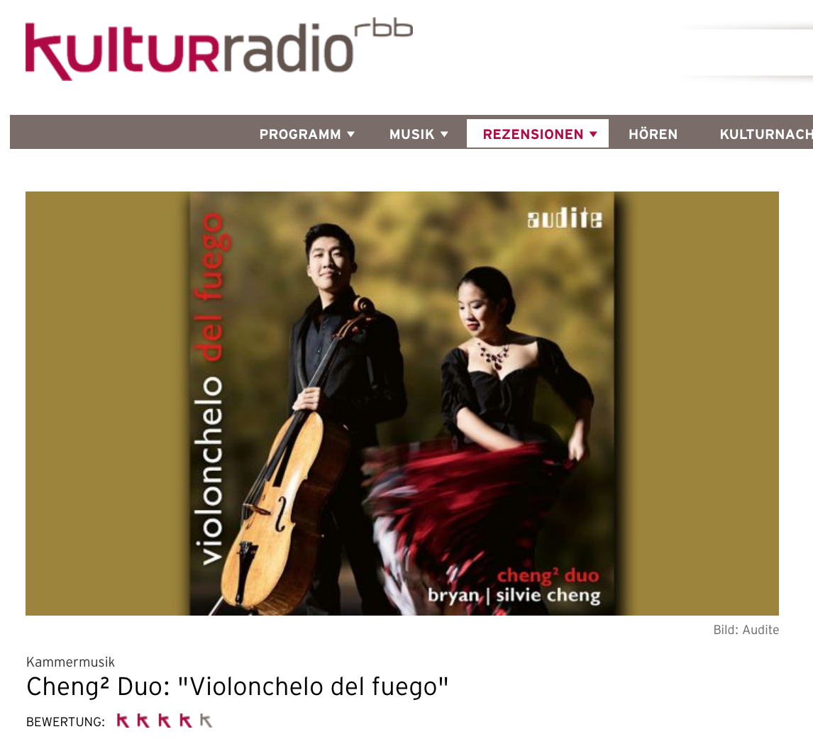 Cheng² Duo: "Violonchelo del fuego"