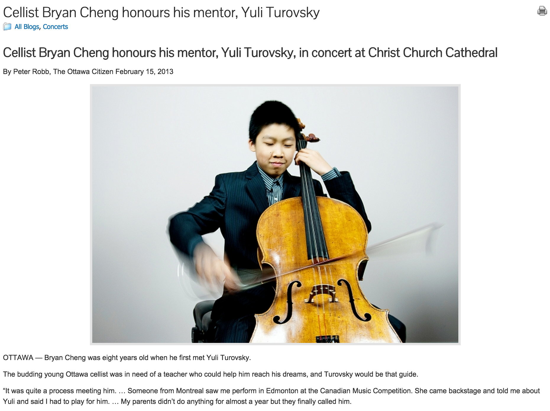 Cellist Bryan Cheng honours mentor