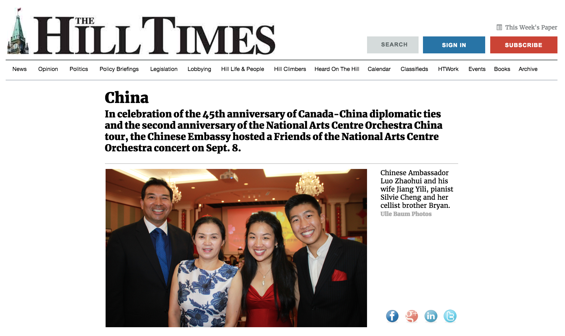 Canada-China 45th anniversary