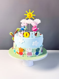 peppa pig cake, peppa pig taart