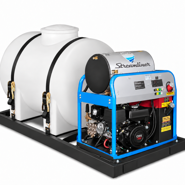 Delco Streamliner CRX Hot Water Skid Package – 4 GPM / 4,000 PSI