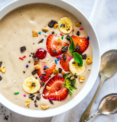 Banana Coconut Cake Smoothie Bowl
