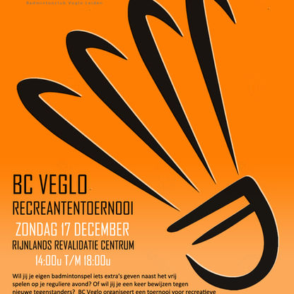 Recreantentoernooi 17 december - doe je mee?