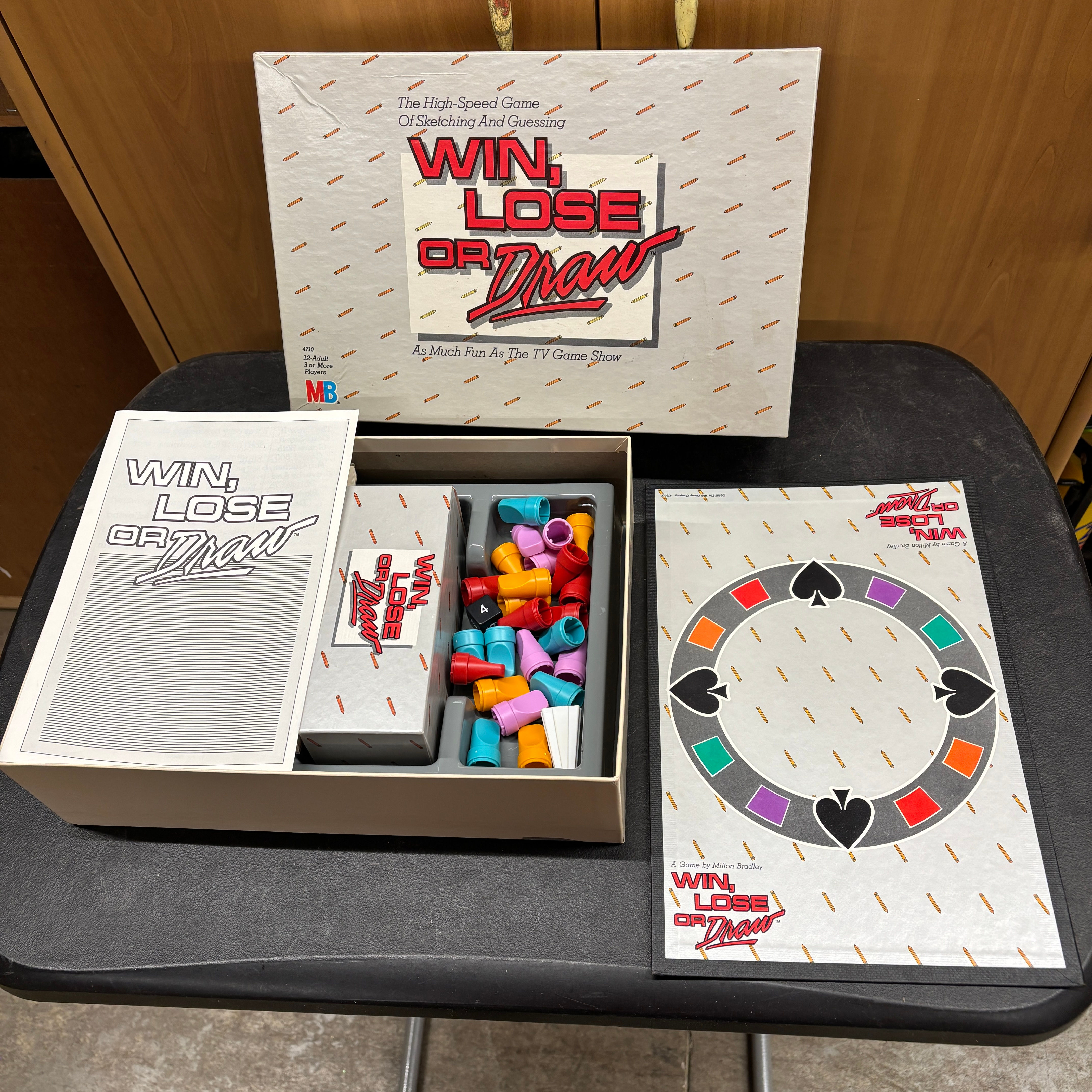 Vintage Milton Bradley Win, Lose, or Draw Game