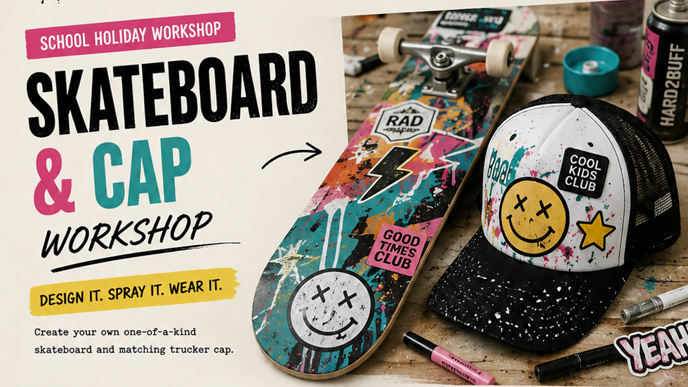 Skateboard & Trucker Cap