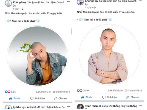 Khổng Huy- Thanh niên Quảng Trị gây chú ý với tấm hình cầu bình an cho miềnTrung hơn 20.000 like