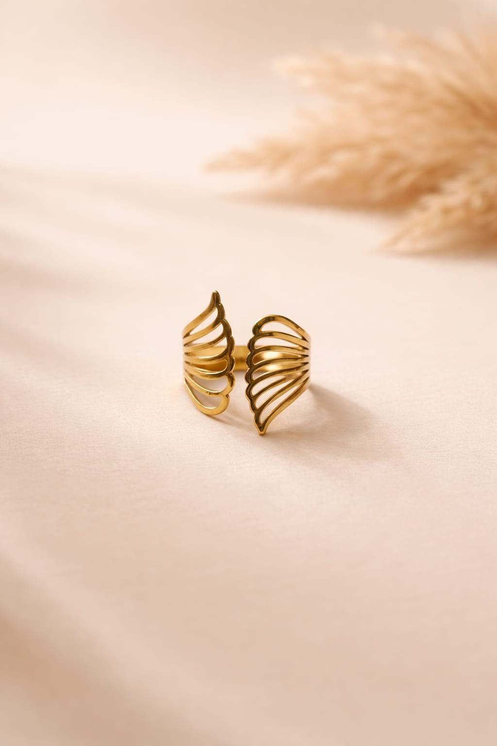 Golden Feather Ring