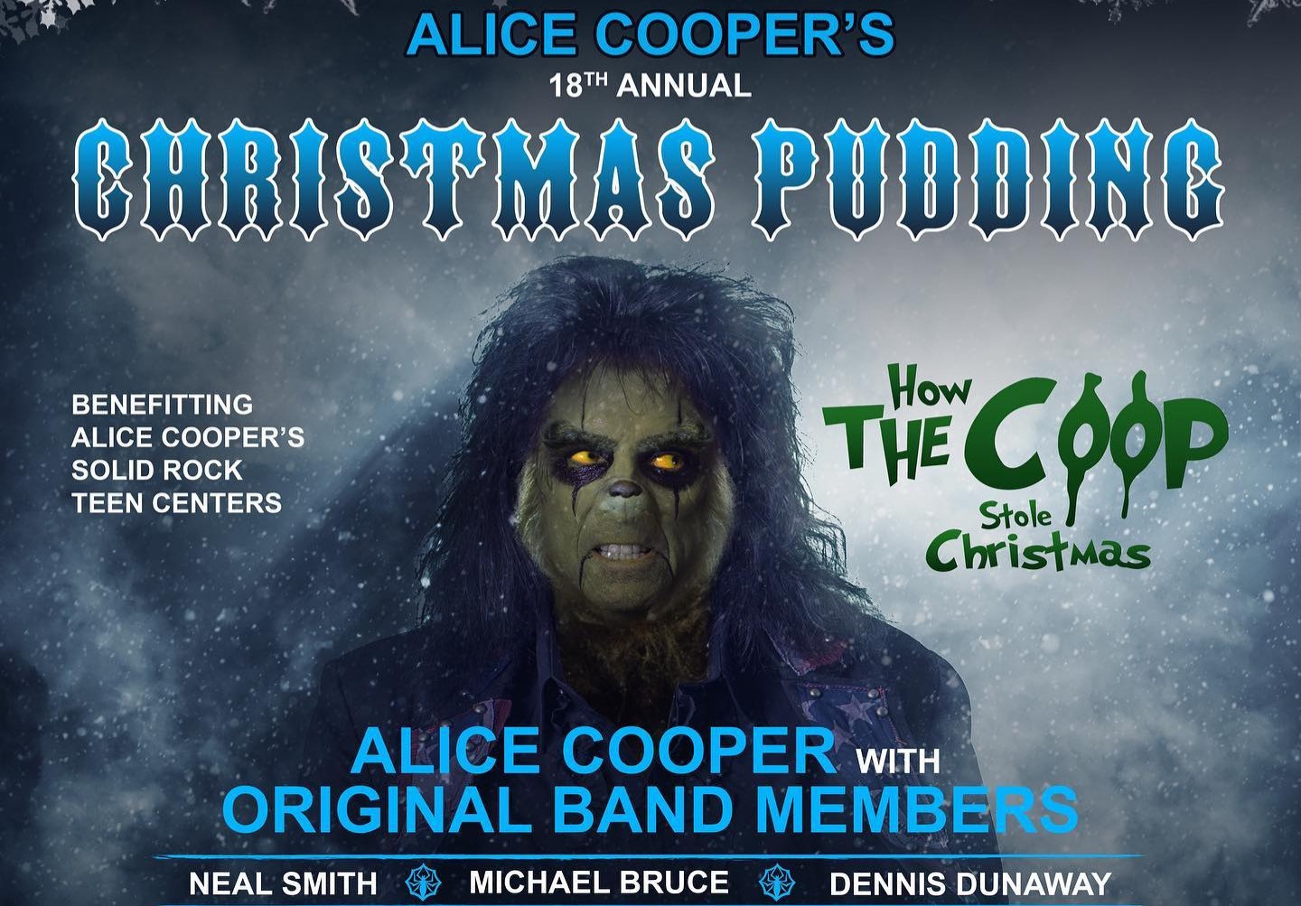 Alice Cooper Christmas Pudding 2022 ALICE COOPER'S 18TH Annual Christmas Pudding Show feat. Nuno, Rob