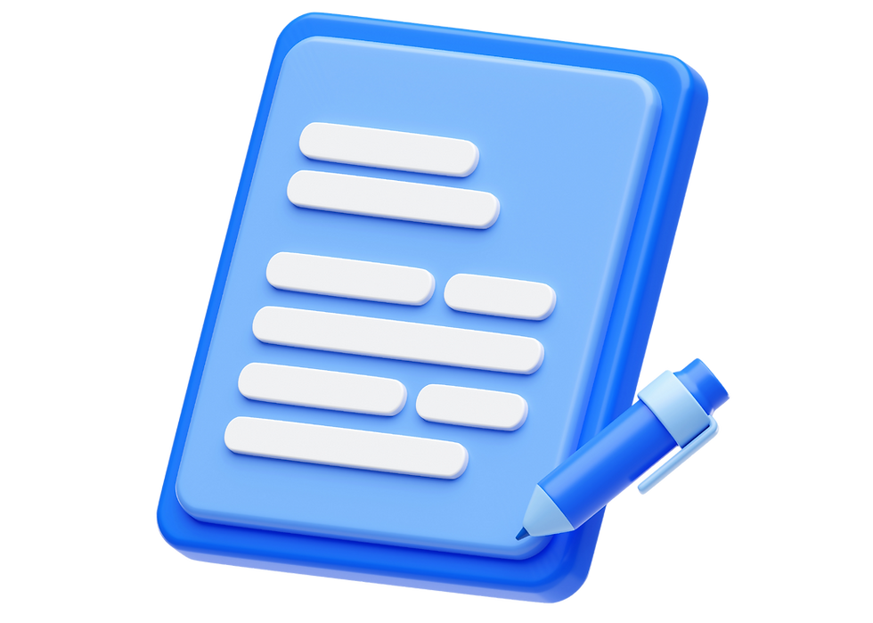 Blue document icon illustration representing trucking authority setup paperwork.
