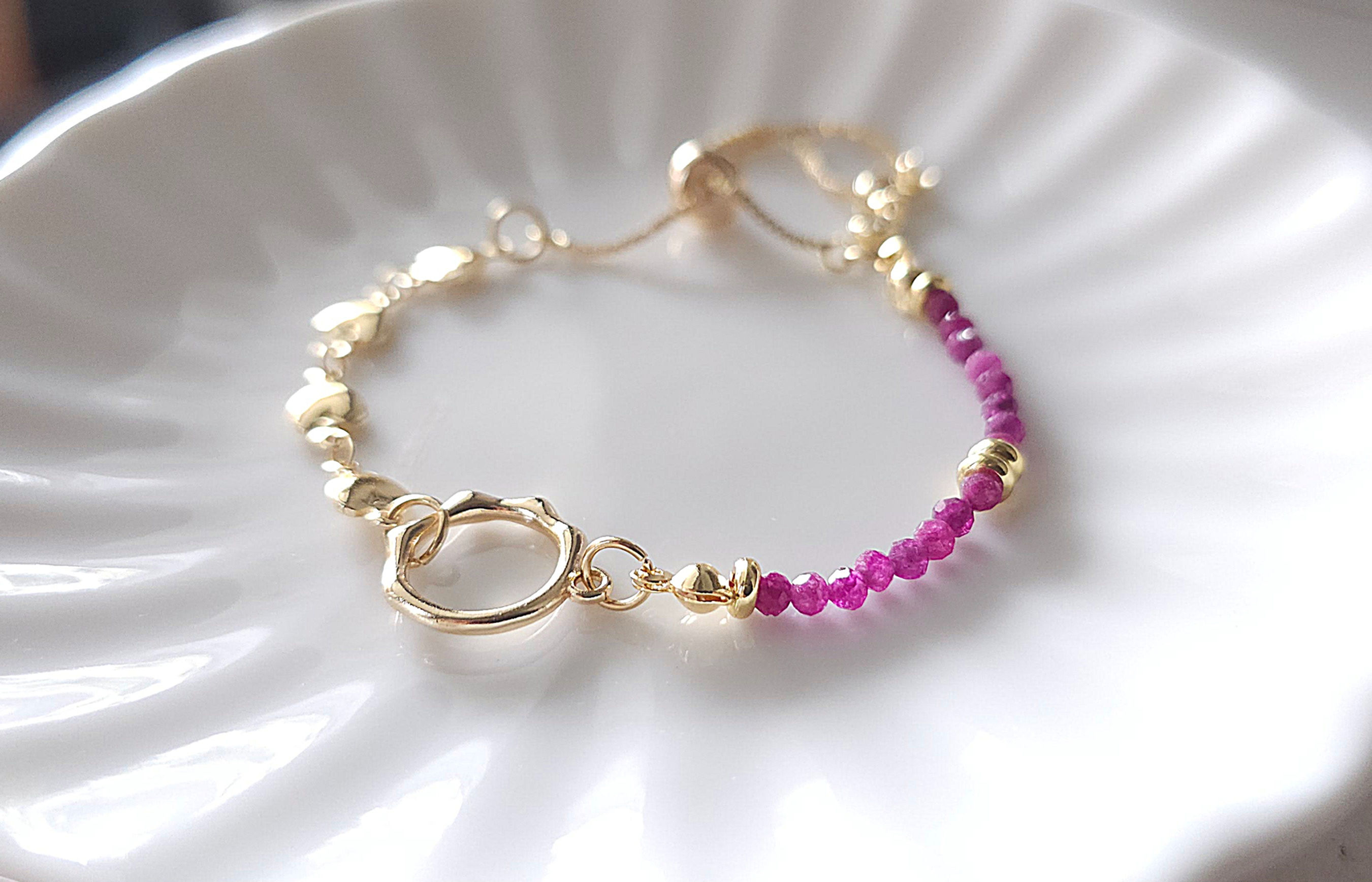 BOND Bracelet - Natural Ruby Stone