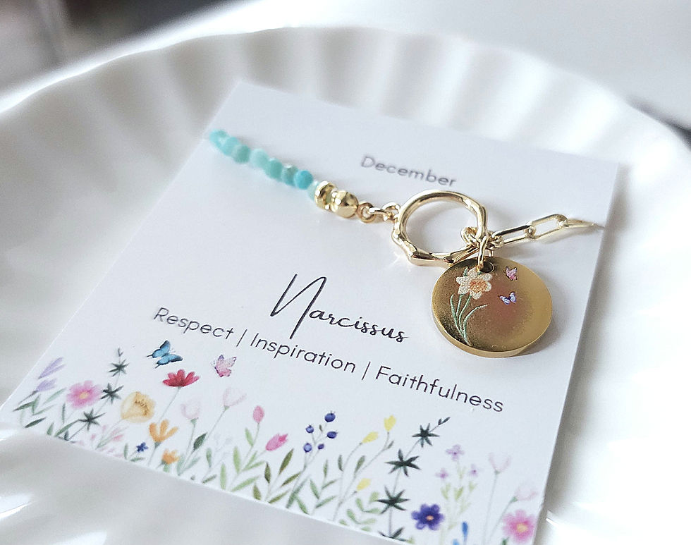 Thumbnail: December - NARCISSUS Birth Flower Charms/Pendants