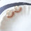 Thumbnail: Hand beaded mineral stone ear studs - Rhodolites and champagne crystals