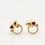 Thumbnail: Heart over Heart - Earrings set with Garnet and Pink CZ crystals