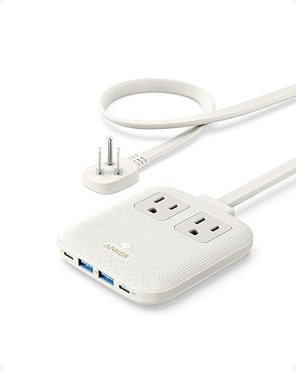 Anker Nano 6-in-1 Charging Station (67W) – USB-C Power Strip with 5ft Flat-Plug