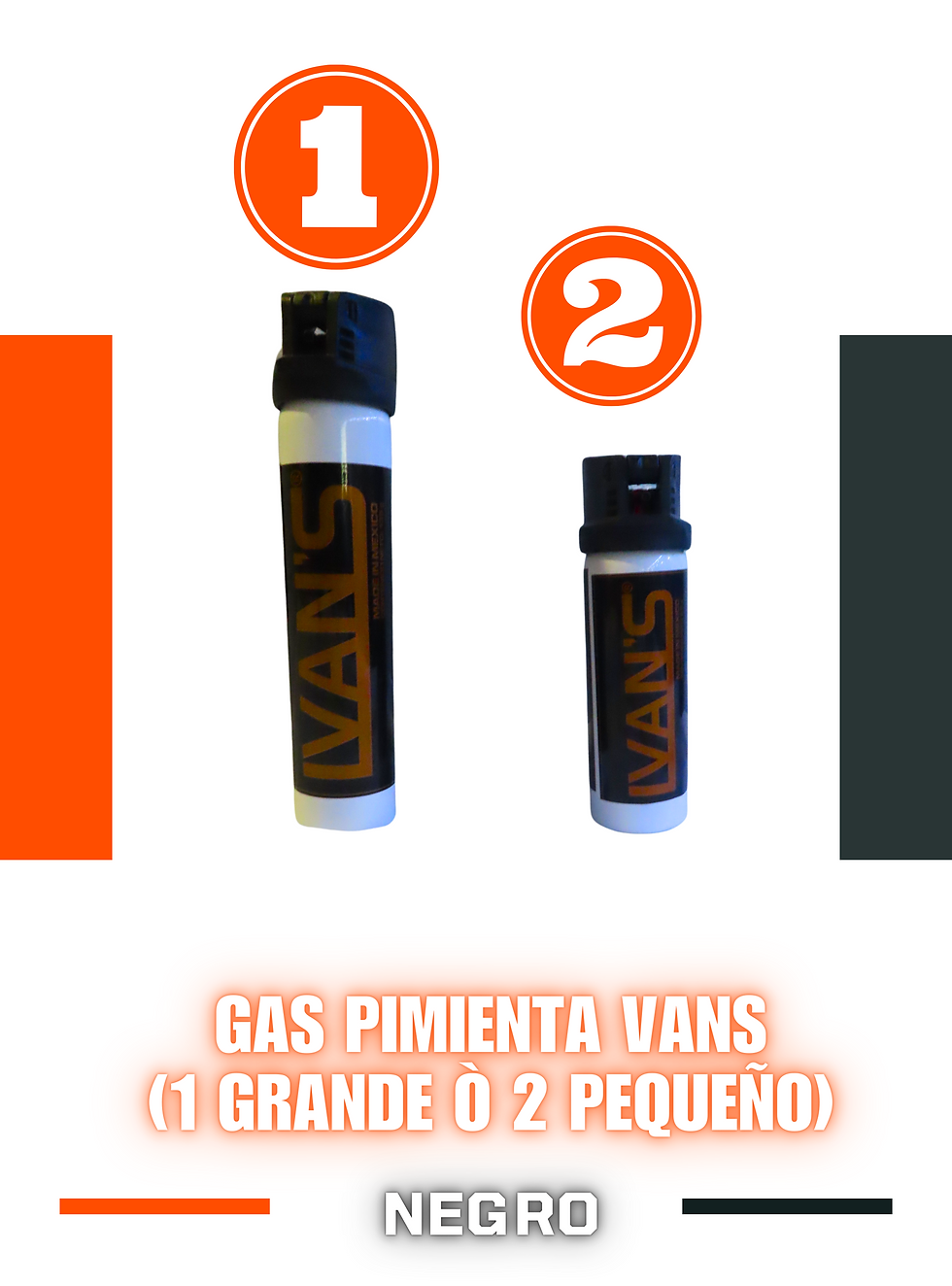 Gas pimienta VANS y TACTICAL POLICE
