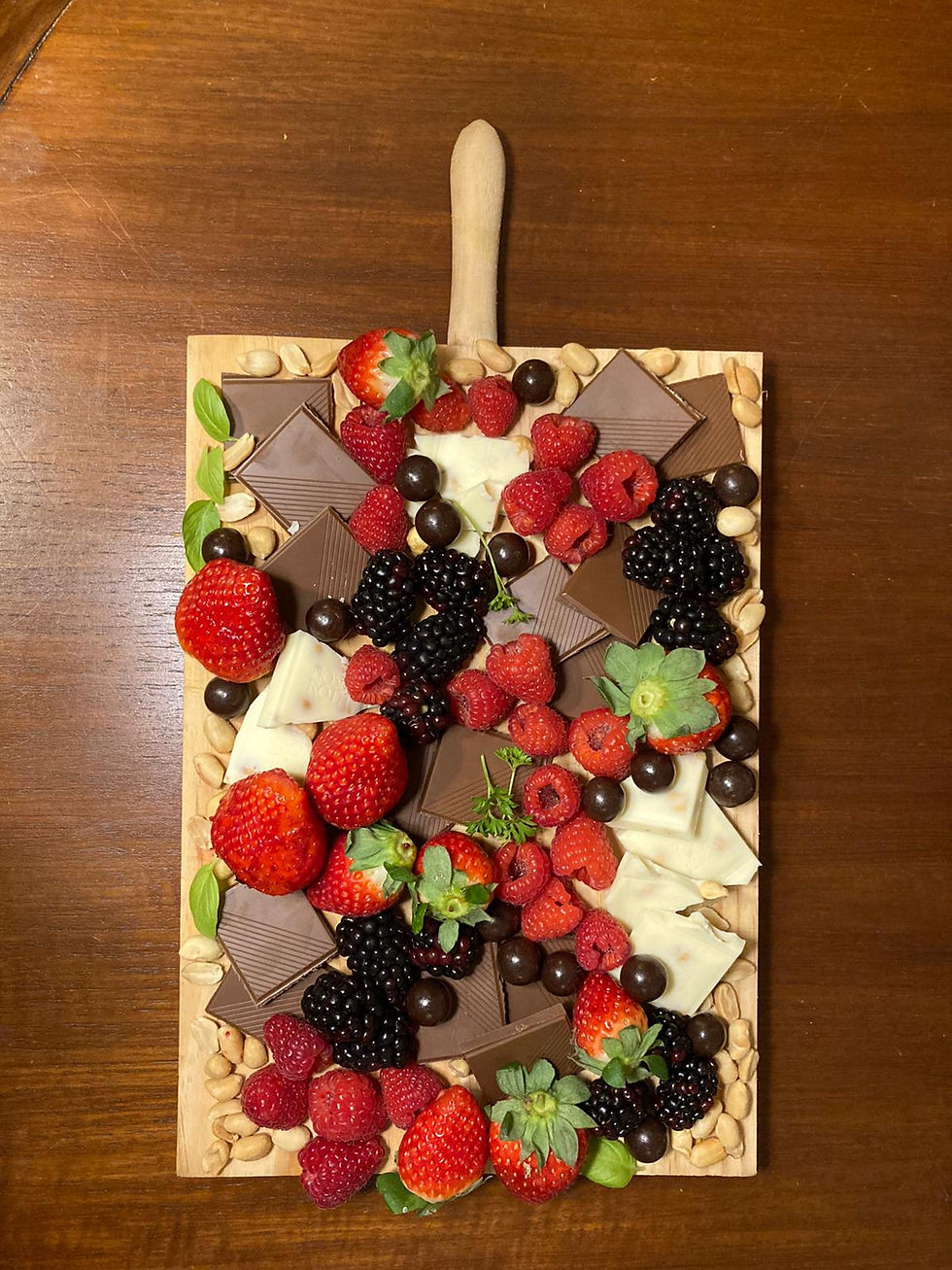 Miniatura: Tabla de fruta y chocolate.Ref.PEX044