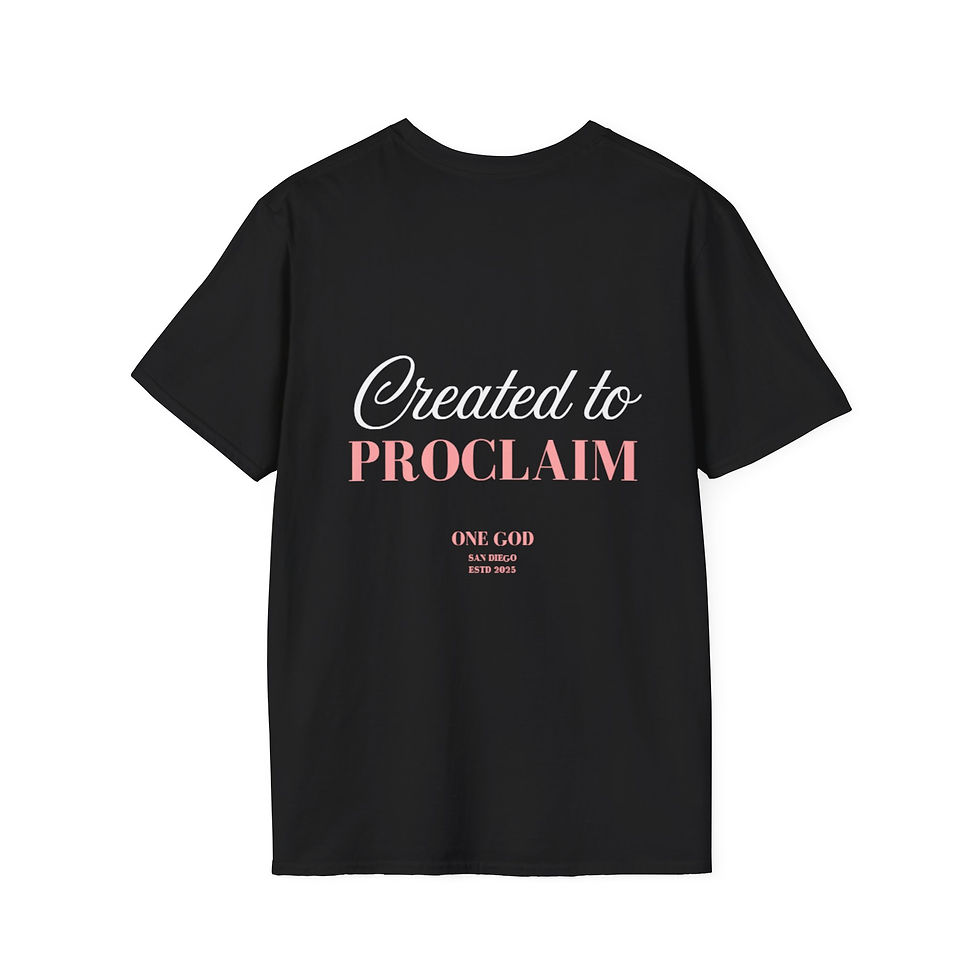 Thumbnail: Created to Proclaim T-Shirt — Faith-Based Christian Graphic Tee