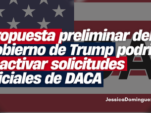 Propuesta preliminar del gobierno de Trump podría reactivar solicitudes iniciales de DACA