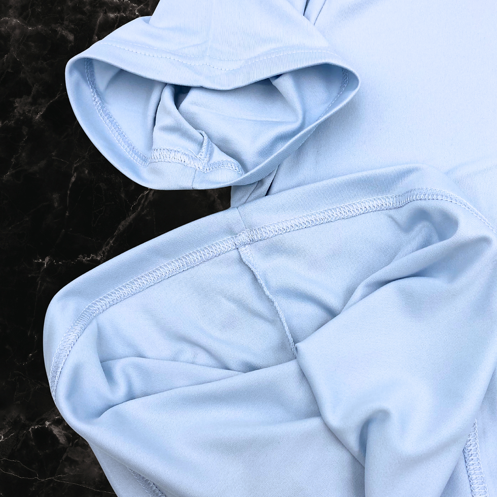 サムネイル： ミース 半袖プラクティスシャツ（DRY 4.4oz UVカットスムース生地）MEATH社ロゴ入り／ベイビーブルー／各サイズ（男女兼用）