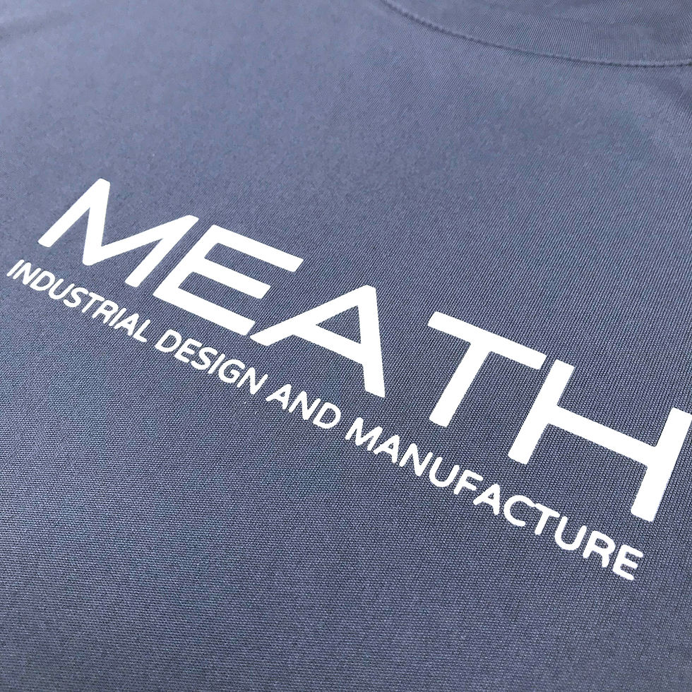 サムネイル： ミース 半袖プラクティスシャツ（DRY 4.4oz UVカットスムース生地）MEATH社ロゴ入り／ストーンブルー／各サイズ（男女兼用）