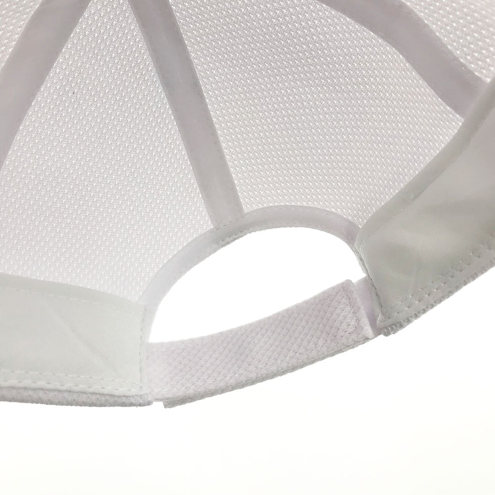 サムネイル： ミース ドライライト テニスキャップ ホワイト meathシルバー刺繍（男女兼用フリーサイズ 54〜61cm）