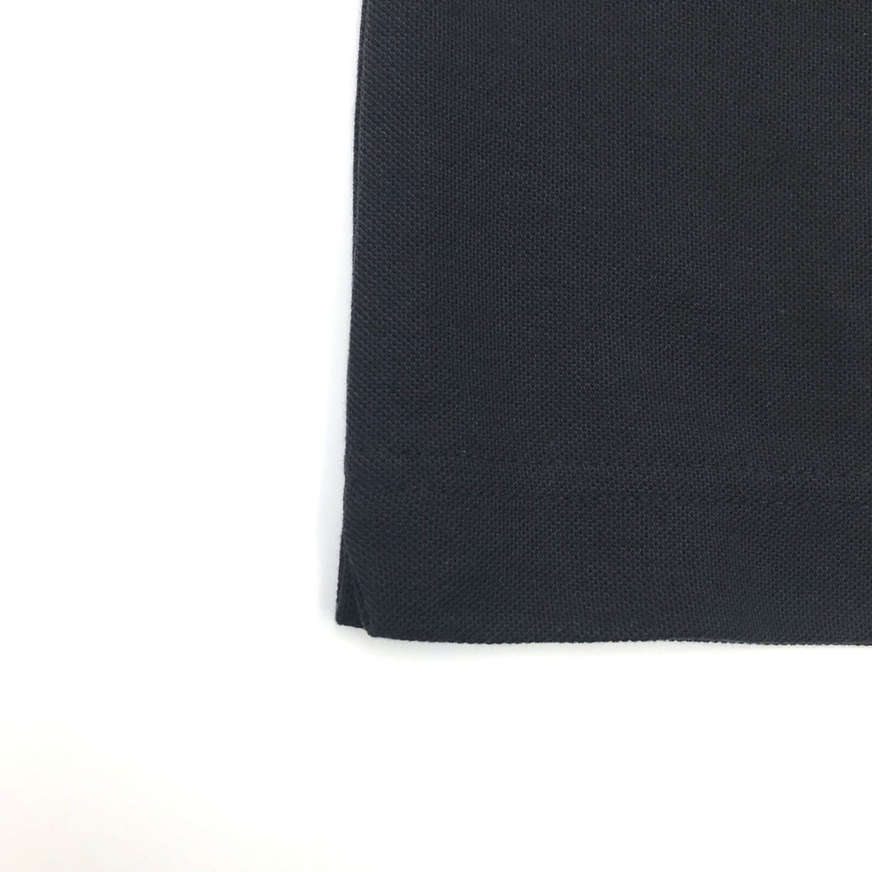 サムネイル： ミース 半袖ポロシャツ（5.3オンス綿混ドライカノコ）meath刺繍入り／ブラック／各サイズ（男女兼用）