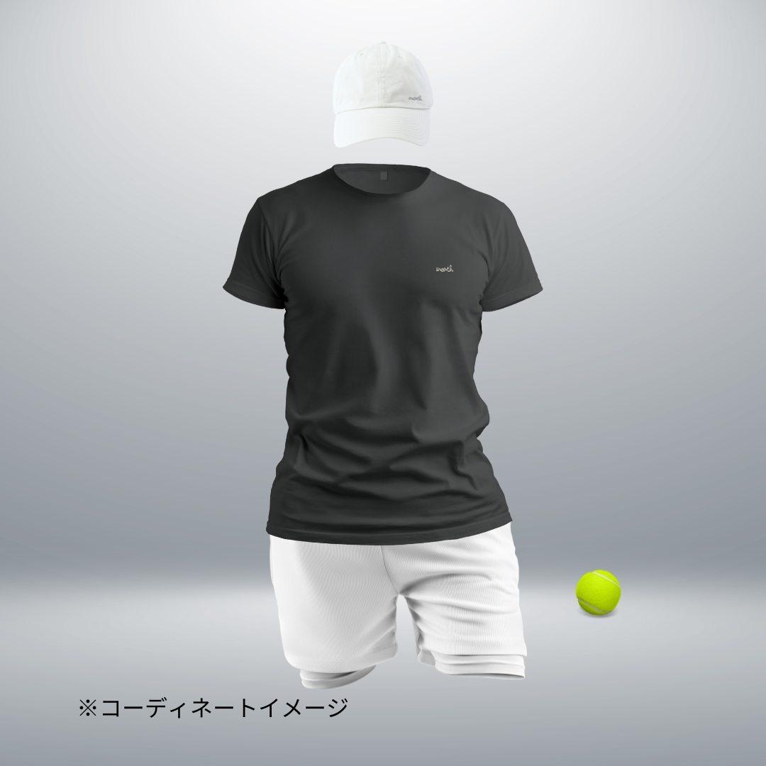 ミース 半袖 ゲーム・プラクティスシャツ(DRY 4.4oz UVカットスムース生地)meathロゴ刺繍/スモーキーブラック/各サイズ(男女兼用)