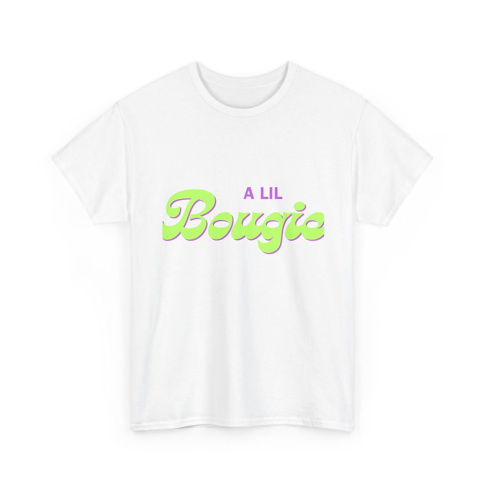 Thumbnail: A Lil Bougie Tee — Playful Pastel Graphic T-Shirt