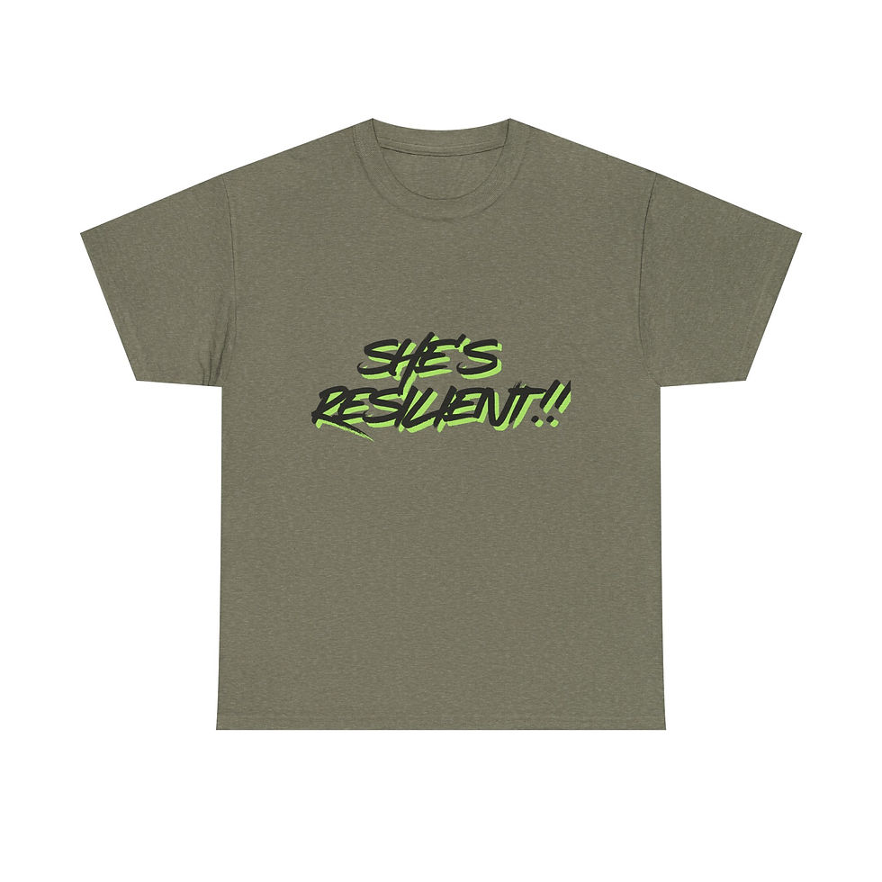 Thumbnail: She’s Resilient Tee — Motivational Graphic Women's Empowerment T-Shirt