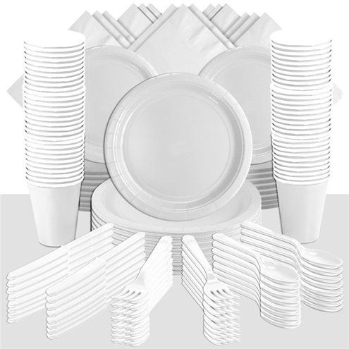 White Party Pack For 100 People