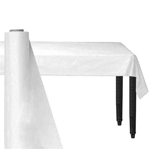 White Plastic Banqueting Roll - 30m