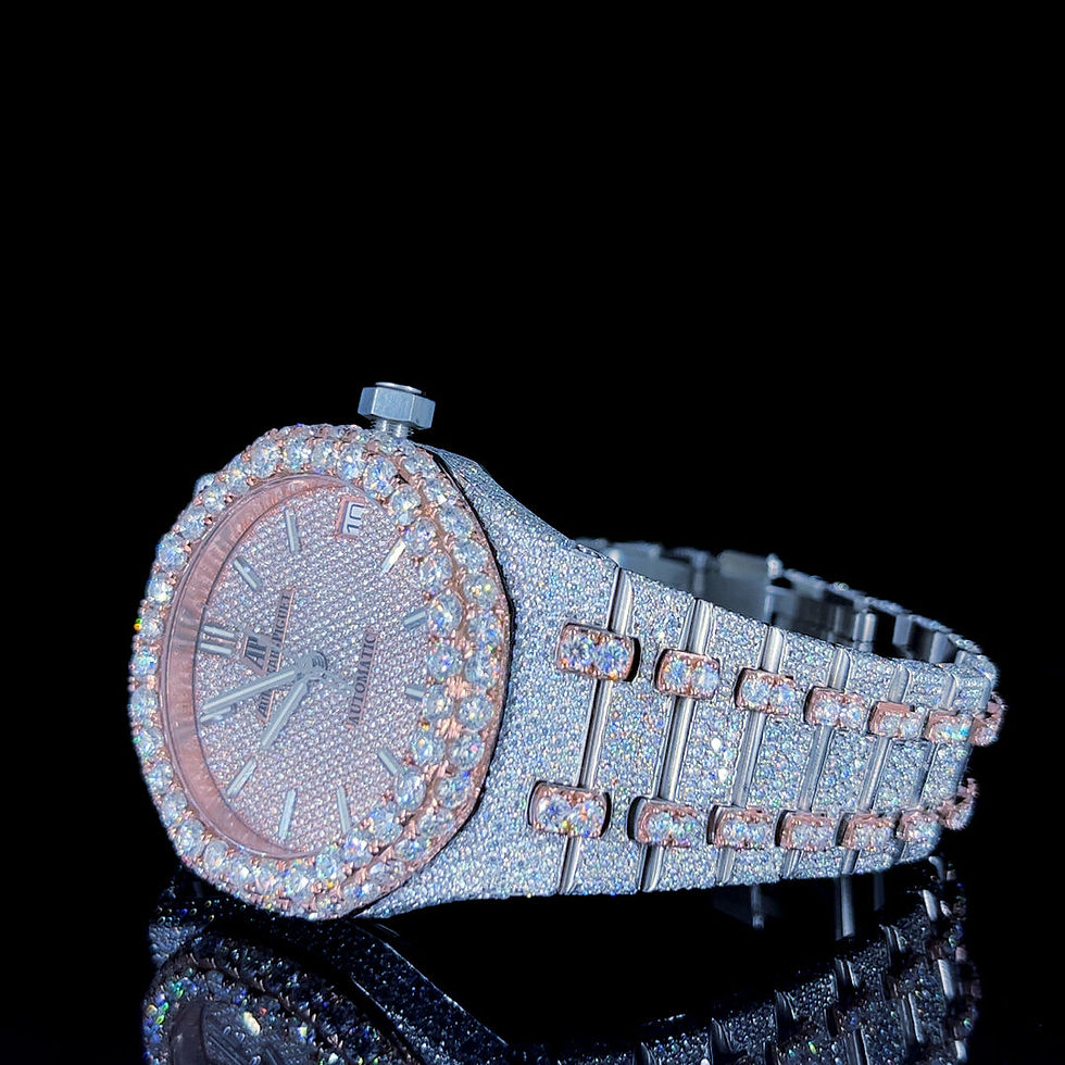 Thumbnail: Audemars Piguet style moissanite diamond watch – luxury jewelry timepiece