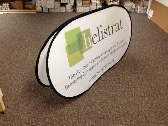 This is called a stowaway, great for outdoor advertising! 