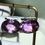 Thumbnail: Handmade Oval Amethyst Dangle Earrings: Sterling Silver Drop