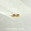 Thumbnail: 18K Gold Pearl Studs with Orange Sapphire: South Sea Earrings