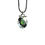 Thumbnail: Dainty Australian Black Opal Pendant: Fine Silver Necklace
