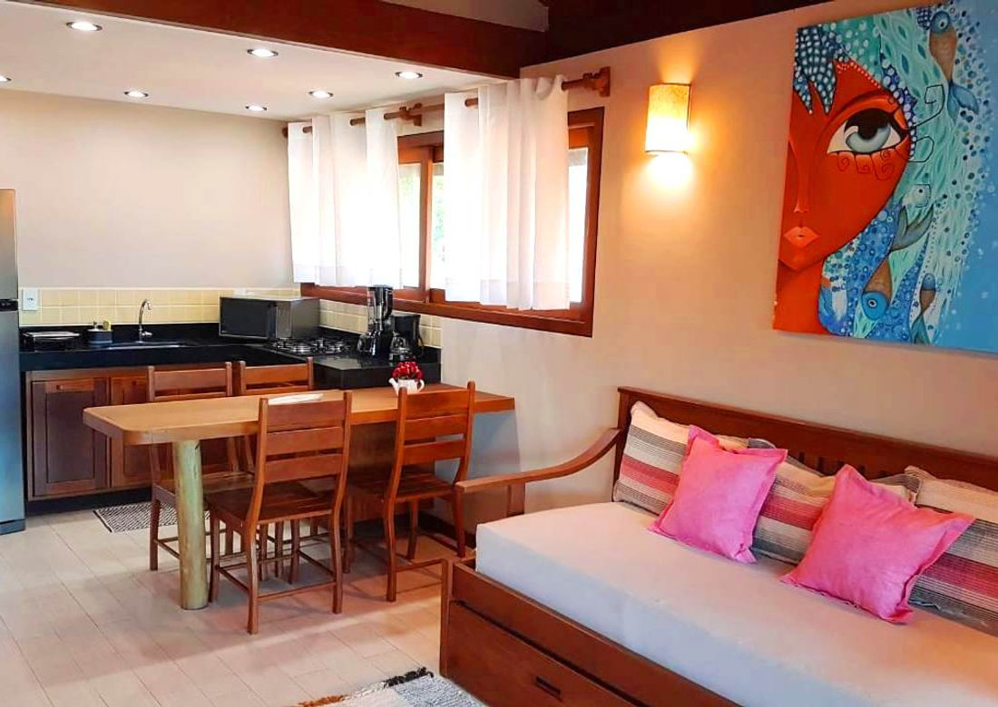 Sala e cozinha de apartamento