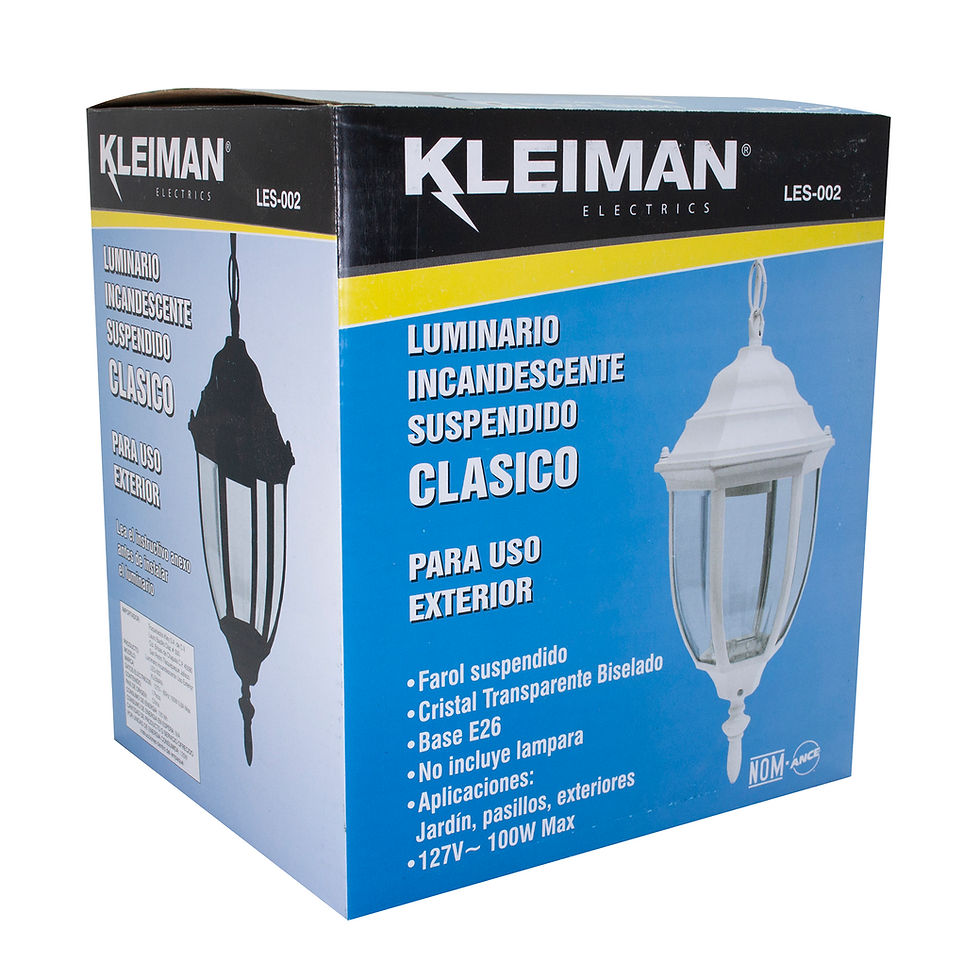 Miniatura: FAROL KLEY COLGANTE ESPAÑA NEGRO