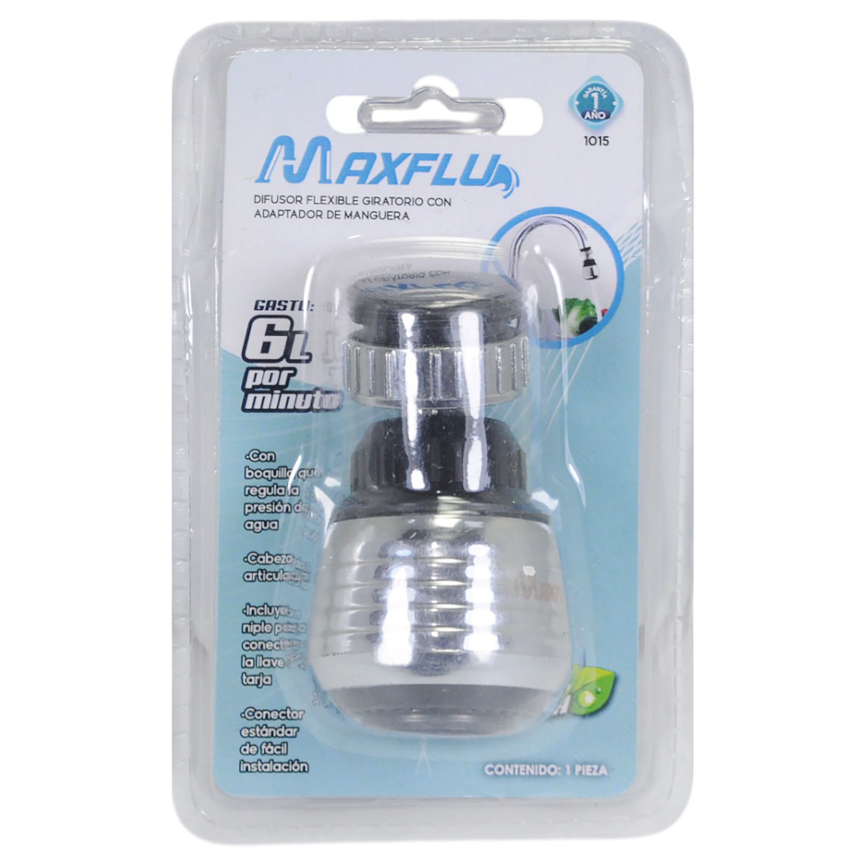 DIFUSOR ADIR FLEXIBLE GIRATORIO C/MANGUERA AHORRADORA