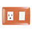 Miniatura: PLACA SANELEC TOSCANA WOODEN CON APAGADOR Y CONTACTO