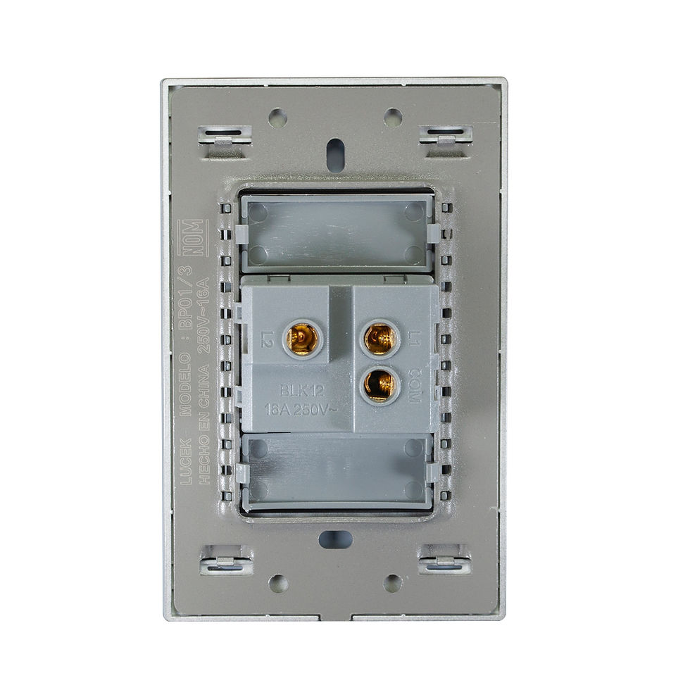 Miniatura: PLACA LUCEK CRYSTAL APAGADOR ESCALERA DORADO/MARFIL