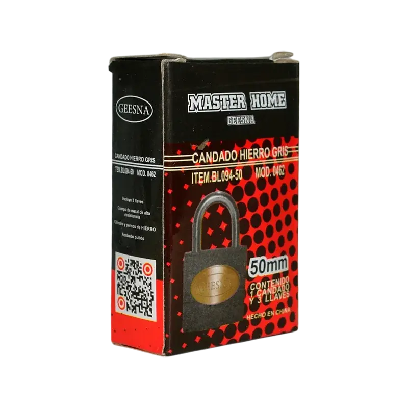 Miniatura: CANDADO GHM HIERRO GRIS 50 MM BL094-50
