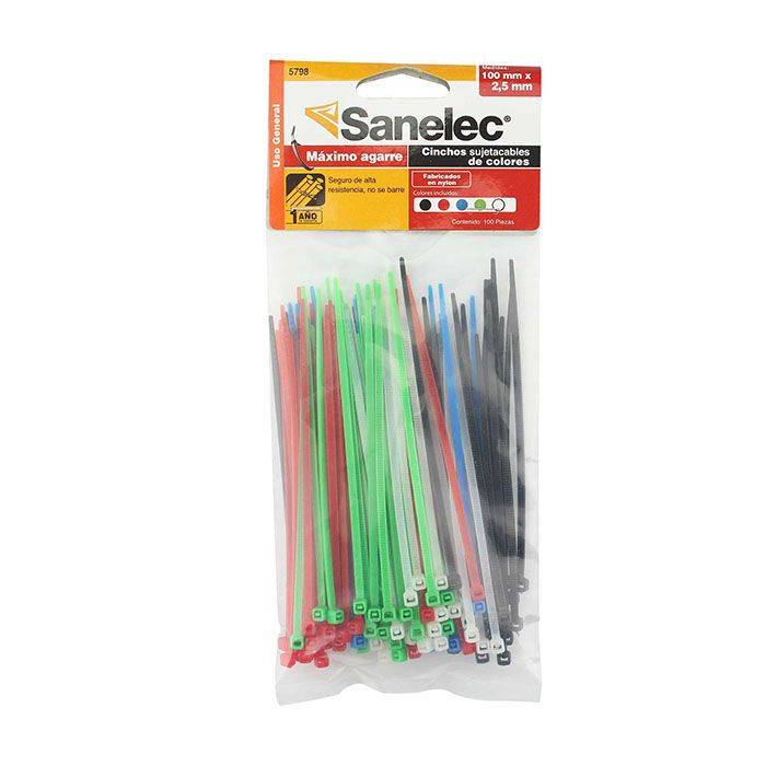 Miniatura: CINCHOS SANELEC 10CMS X 2.5 MM COLORES
