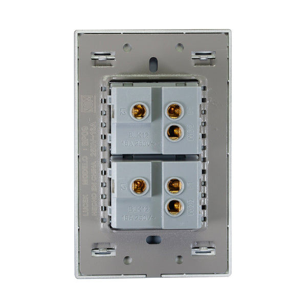 Miniatura: PLACA LUCEK METALICA CON 2 APAGADORES DE ESCALERA 1.5