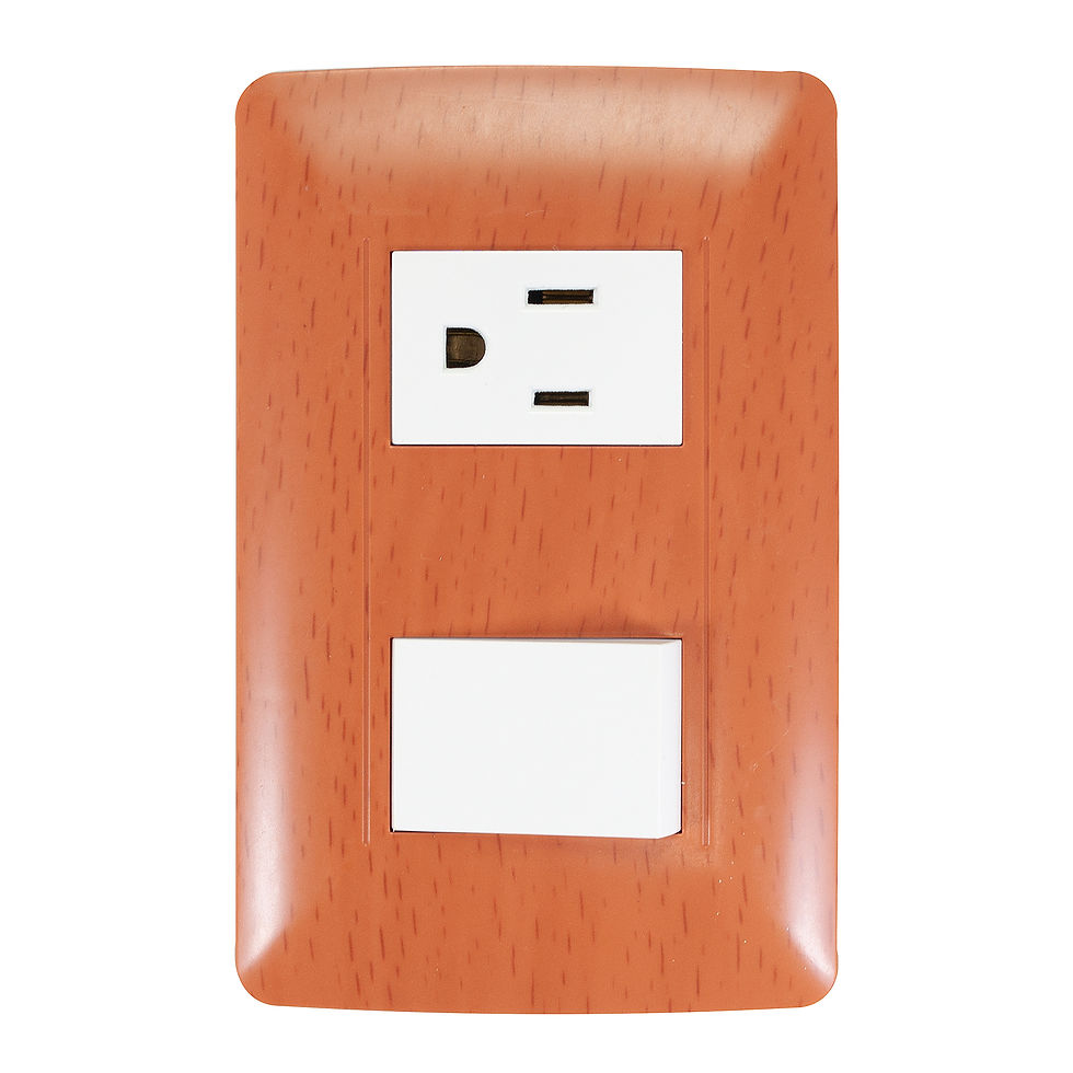 PLACA SANELEC TOSCANA WOODEN CON APAGADOR Y CONTACTO