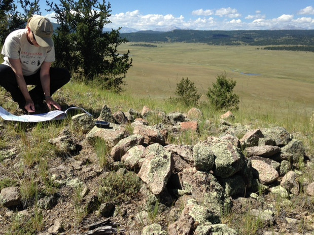 Recording a collapsed rock cairn