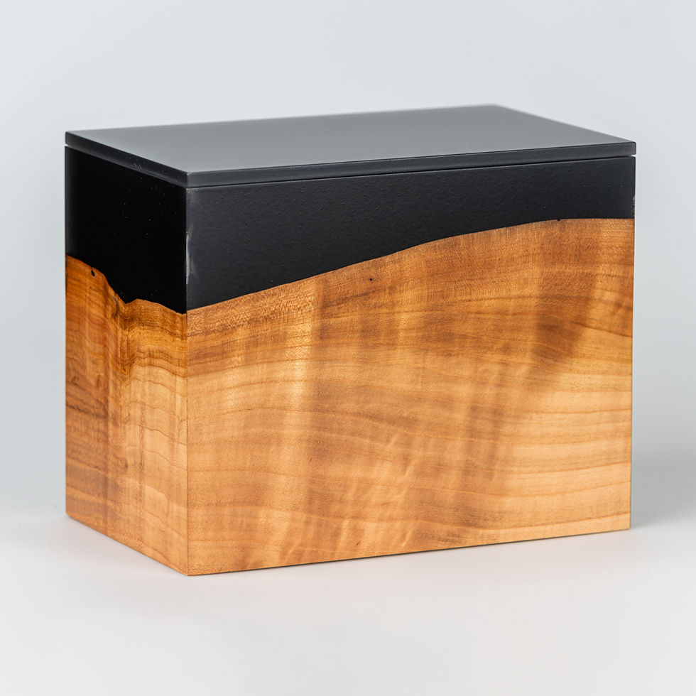 Thumbnail: Cherry Wood Urn Back  View