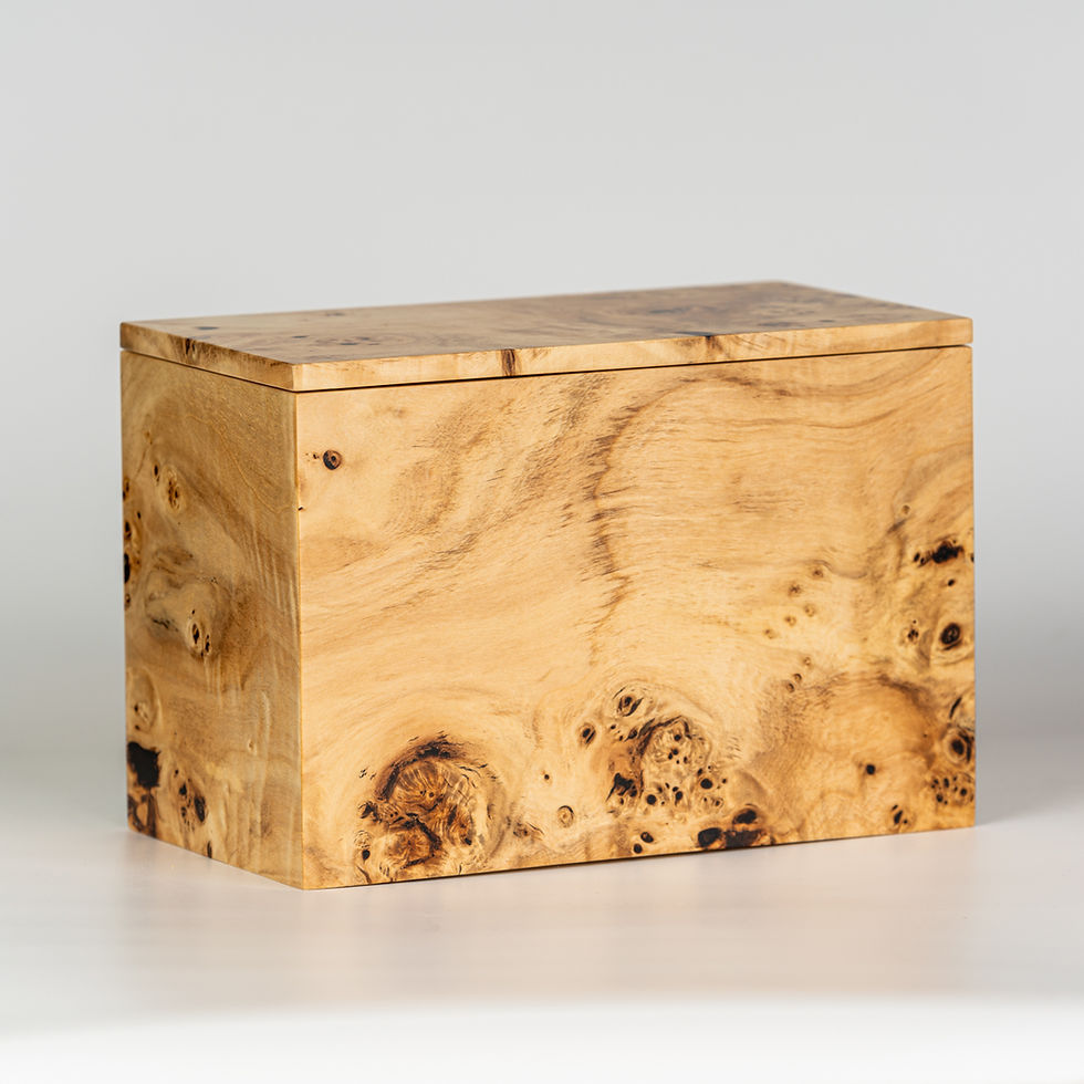 Thumbnail: Bird's Eye Maple Wood Keepsake Urn Front View