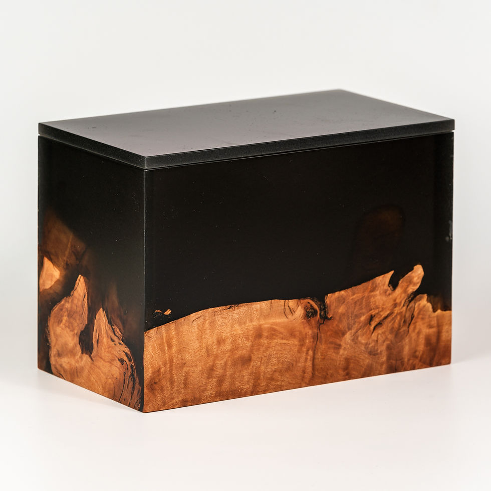 Thumbnail: Keepsake Cremation Wood Urn back