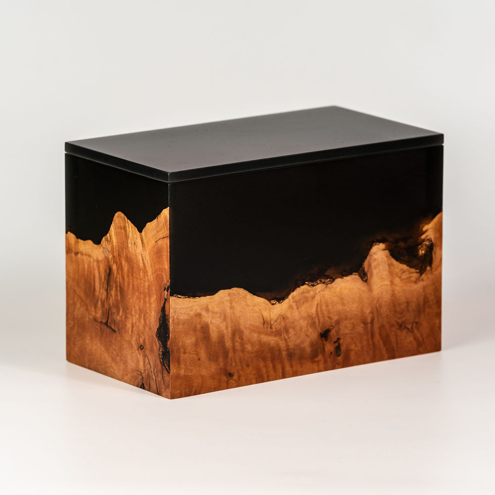 Thumbnail: Keepsake Cremation High end Wood Urn back
